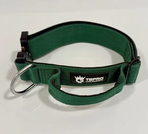 TSPRO Premium Heavy Duty Dog Collar W/Handle & Metal Clasp 18.5”-25” Neck Size - Picture 1 of 5