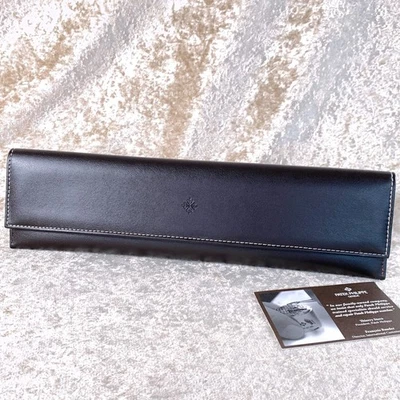 Authentic Patek Philippe Dark Leather Watch Travel Case Carry Service Pouch - Image 1 of 4