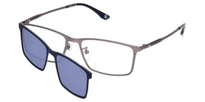BMW BW5070-H 013 Gunmetal Plastic Optical Eyeglasses Frame 56-17-145 w clip-on - Picture 1 of 2