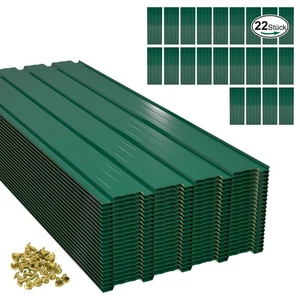 22x Profilblech Blech Metall Dachblech Trapezblech Stahlblech Dach Platten Grün - Bild 1 von 9