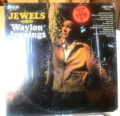 Tested & Cleaned:  Waylon Jennings - Jewels - 1968 Country LP - Image 1 of 4