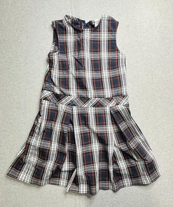 A+ Plaid Dress Girls Size 10 School Uniform Jumper Sleeveless Pleated - Picture 1 of 11