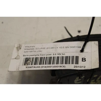 PASTILLAS FRENO TRASERO MITSUBISHI ECLIPSE (91-95) 2.0 16V 2X2 CPE 3P/B/1997CC. 1991 Foto 1 de 4