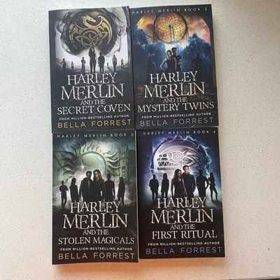 Harley Merlin Paperback Book Set by Bella Forrest Books 1-4 - Image 1 of 4