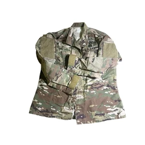 U S Army Medium Regular Zip Jacket Coat Camo Combat Uniform Military Patches - Bild 1 von 6