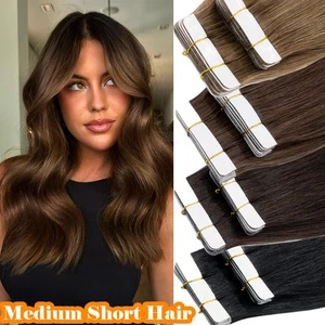 LIQUIDACIÓN Cinta en Extensiones de Cabello Humano, Pegamento Ruso Remy para Trama de Piel - Imagen 1 de 32