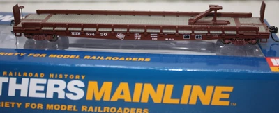 Walthers Mainline HOScale 53' GSC Piggyback Service Flatcar Milwaukee #57420 VGC - Image 1 of 4