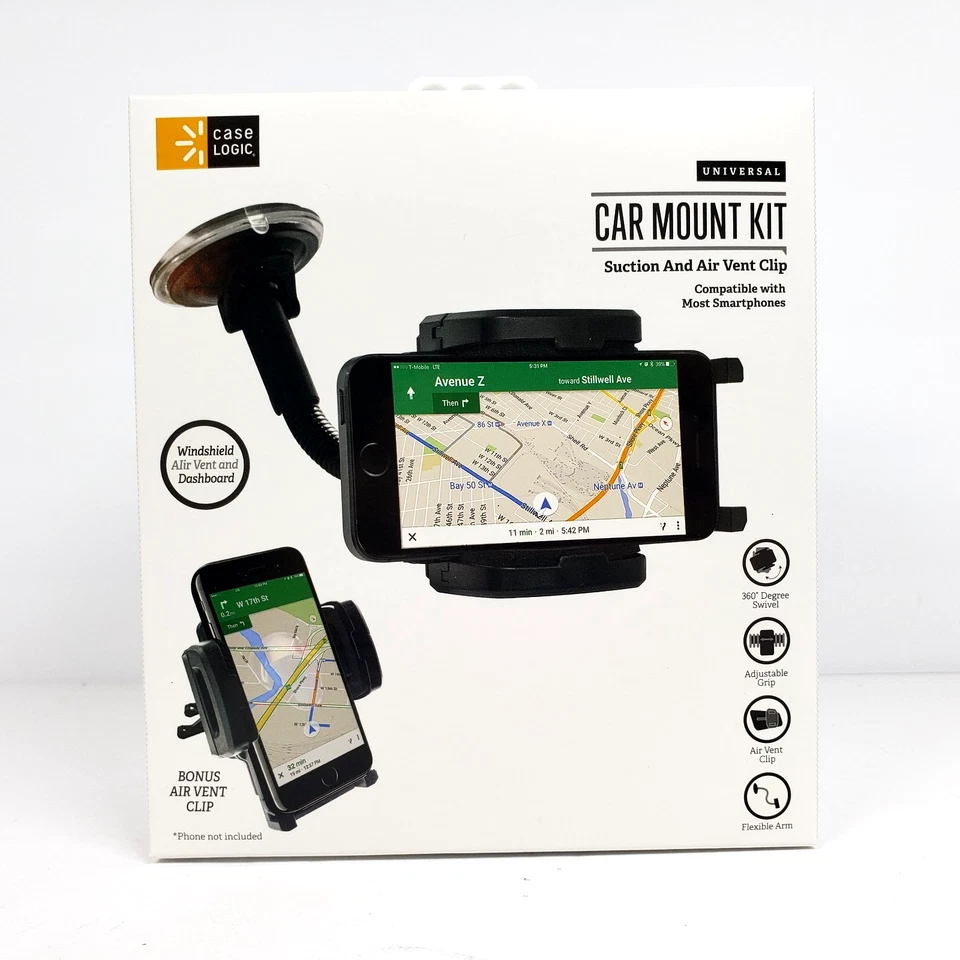 Case Logic Universal Car Mount Kit Cell Phone Suction and Air Vent Clip - Image 1 of 4