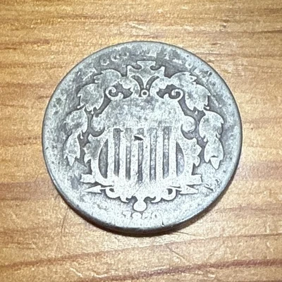 1870 Shield Nickel 5 Cents 5C Ungraded Circulated US Coin #W81 - Image 1 of 2