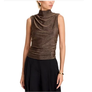 Top senza maniche VERONICA BARBA Mylie oro antico lurex XL - Foto 1 di 4