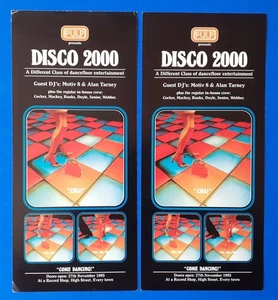 Zellstoff Disco 2000 UK 1995 Set 2 x Flyer (95mm x 210mm) BRITPOP - Bild 1 von 2