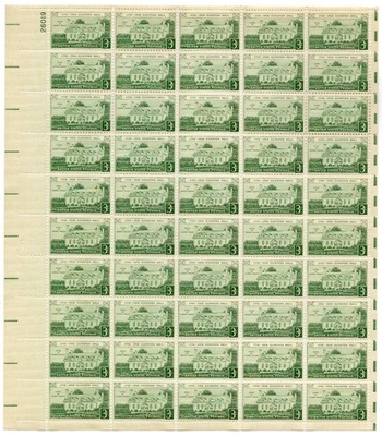 Scott #1108 Gunston Hall George Mason Sheet of 50 Stamps - MNH P#26019 UL - Image 1 of 2