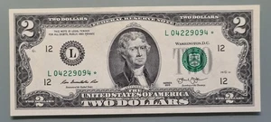 2013 Two Dollar Federal Reserve Note $2 STAR NOTE Circulated #96428 - Picture 1 of 2