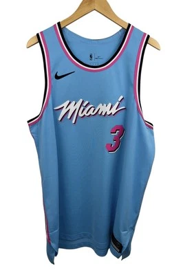 Nike Dwyane Wade Miami Heat Vice City Jersey Size 52 RARE - Image 1 of 4