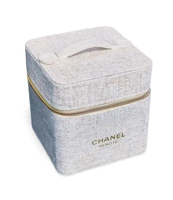CHANEL Beauté Cream & Gold Makeup Cosmetic Vanity Cube ~ Authentic ~ NWOB Beauty - Image 1 of 4