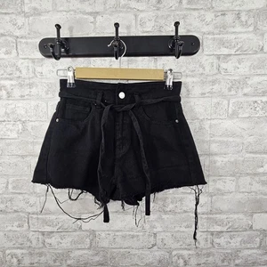 Pantalones cortos PACSUN para mujer talla 24 tiro alto dobladillo crudo lazo delantero mamá - Imagen 1 de 6
