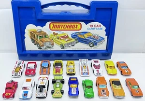 Matchbox Superfast Lot 18 Cars W/ 1976 Carry Case Excellent Condition Diecast - Picture 1 of 24