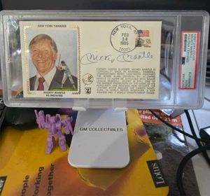 Mickey Mantle Signed Cachet 1st Day Cover PSA DNA Encapsulated - Picture 1 of 4