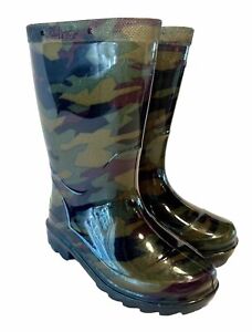 Western Chief, Abstract Camo/ Olive, Light Up Boots -Toddler Boys Size 7
