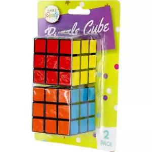Puzzle Cubes Pack of 2 Novelty Toys Kids Party Supplies Favours - Picture 1 of 1