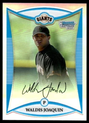 2008 Bowman Chrome Prospects Refractor Waldis Joaquin 132/500 San Francisco - Image 1 of 2
