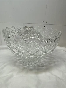 Clear Crystal Diamond Cut Bowl - Picture 1 of 11