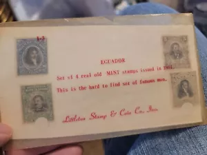ECUADOR: 1901 CLASSIC ERA STAMPS Mint Litteton Coin 4 - Bild 1 von 4