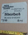 Sherbet Daryl Braithwaite ORIG 1975 flyer hand bill Hurstville Rivoli ( Poster )