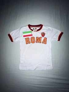 A.S. Roma VINTAGE THROWBACK SHORT SLEEVE T SHIRT KIDS BABY INFANT 3-4 Y JERSEY - Picture 1 of 6