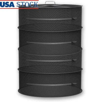 Estante de secado de hierbas 4 capas malla colgante red plantas semillas brotes hidroponía nuevo Foto 1 de 4