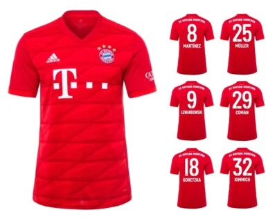 Trikot Kinder Adidas FC Bayern 2019-2020 Home I Heim FCB + Spielernummer - Bild 1 von 4