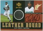 2001 UD Upper Deck Gold Glove Cliff Floyd Leather Bound Auto Game Used Marlins
