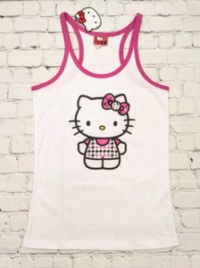 Hello Kitty HOUNDSTOOTH Tank Large NWT (minor stain flaw) 2010 Sanrio RARE! - Picture 1 of 8