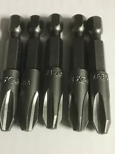 Apex 493X POWER BIT SAE 1/4"X 2 Hex Power Drive LOT OF 5 PCS - Picture 1 of 8