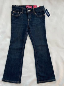 ALTE MARINEBLAU MÄDCHEN KINDER DENIM BOOTCUT JEANS GRÖSSE 5 NORMAL NEU MIT ETIKETT - Bild 1 von 3