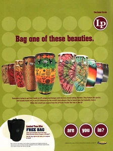 De colección LP CONGAS & BONGOS REVISTA IMPRESA ANUNCIO Tinte de Percusión Latina etc Página Pinup - Imagen 1 de 1