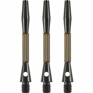 Harrows Heavy Metal Dart Stems Shafts Midi Tweenie Black Gold 1 x Set of 3 - Picture 1 of 1