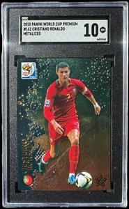 2010 Panini World Cup Premium #162 Cristiano Ronaldo SGC 10 POP 3 - Picture 1 of 2