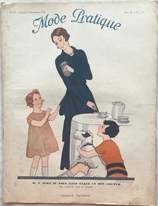 MODE PRATIQUE n° 45 du Samedi 8 Novembre 1930 ancienne revue couture Pub ELESCA - Picture 1 of 4