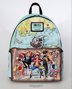 🚦Loungefly One Piece Straw Hat Crew 25th Anniversary Mini Backpack - New! - Picture 1 of 16