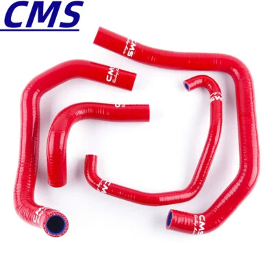 4pcs Red for 2005 2006 Kawasaki Ninja ZX6R ZX 6R ZX 636 Silicone Radiator Hose - Image 1 of 4