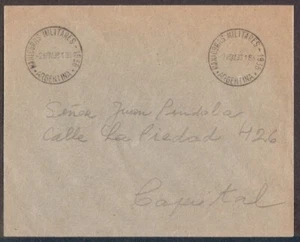 ARGENTINA COVER RARE CANCEL MANIOBRAS MILITARES 1936 TO BsAs SEE SCAN FVF - Picture 1 of 2