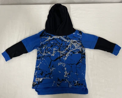 Синяя хлопковая толстовка с капюшоном Beverly Hills Polo Club для мальчиков ясельного возраста размер 12 месяцев - Изображение 1 из 4