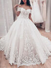 Fashion Off Shoulder Wedding Dresses A-Line Applique Tulle Brial Gowns Customize