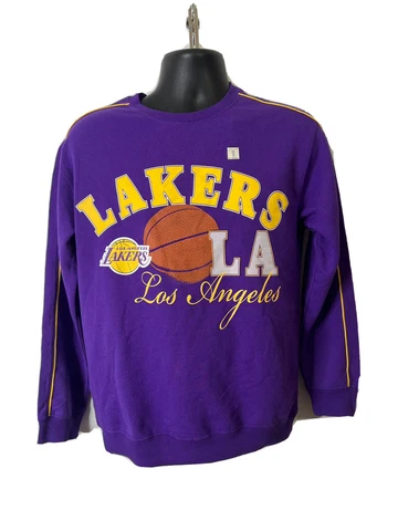 NWT NBA Purple Los Angeles Lakers Pullover Crew Neck Sweater Size Small Cover