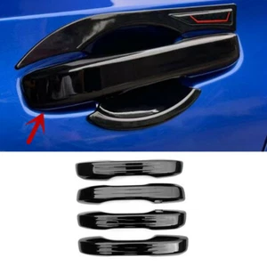Glossy Black 4X Outer Door Handle Cover Trim For Honda Civic 2022 11th Gen - Picture 1 of 5