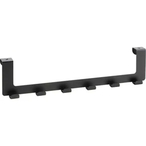 Barra de ganchos BARK 6 ganchos negro 34x350x87 mm para baño y cocina >> para colgar - Imagen 1 de 6