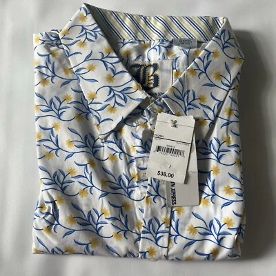 brooklyn xpress Floral Long Sleeve Button Down Shirt Men’s 3XL - Image 1 of 4