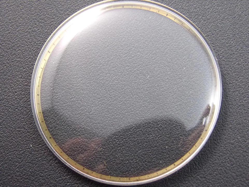 Genuin Mido Vintage Anillo de Tensión Amarillo Para Hombre 31.10mm Reloj Cristal Nuevo Antiguo Stock Foto 1 de 1