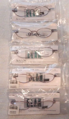 Lote de 5 piezas ELAN 9236 Salmón 49/18 Ovalado Metal Marco de Gafas Nuevo de Lote Antiguo #165 Foto 1 de 4